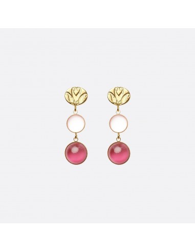 BOUCLES D'OREILLES JULIETTE - Blanc rose de France