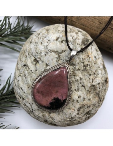 Pendentif Rhodanite & Argent 925 paiement sécurisé