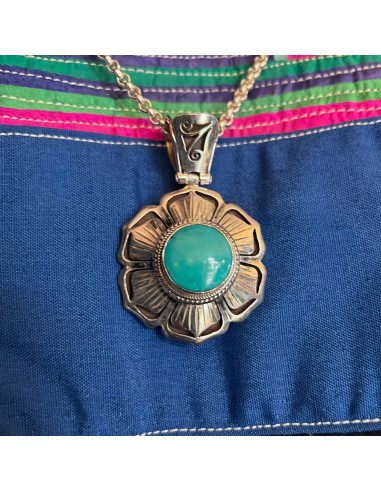 Pendentif turquoise & argent store