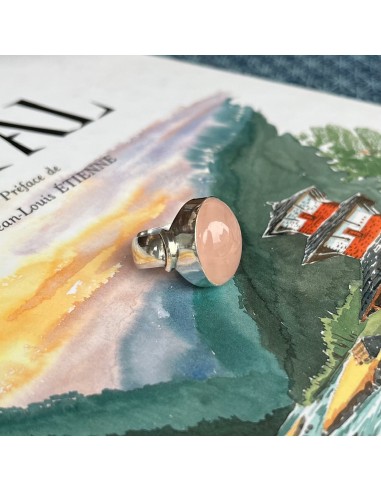 Bague quartz rose & argent online