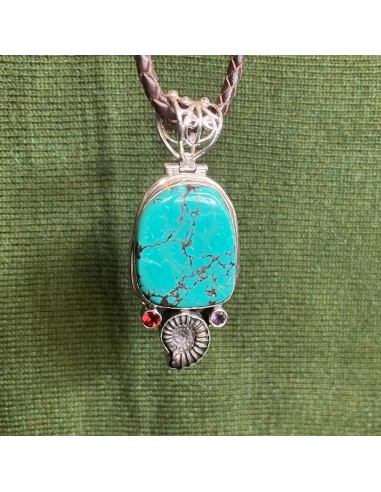 Pendentif Turquoise & Argent ou a consommer sur place