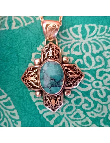 Pendentif turquoise & argent 2024