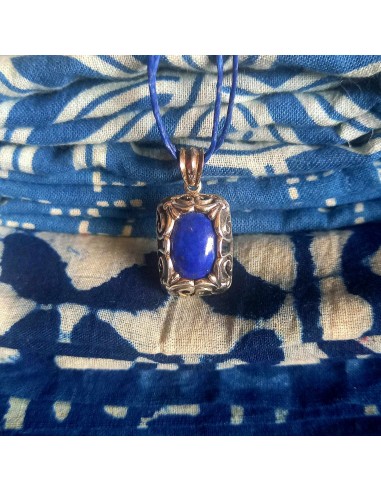 Pendentif lapis lazuli & argent des créatures d'habitude