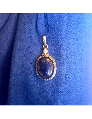 Pendentif lapis lazuli & argent français