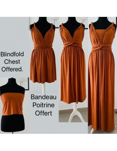 Robe de demoiselle d’honneur rouille - Terracotta - Orange brûlée de la marque