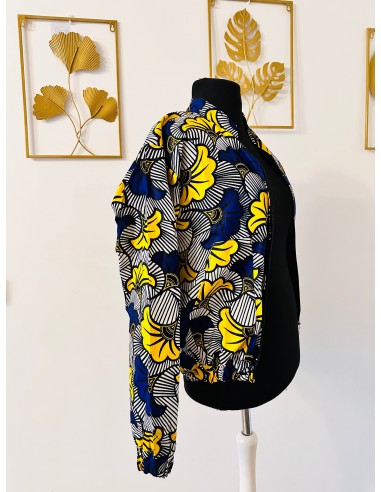 Blouson africain bleu et jaune suggérées chez