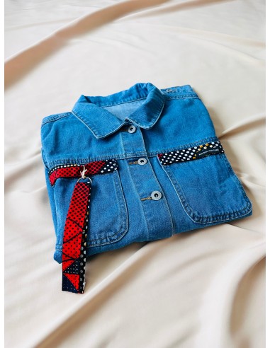 Veste brodée style africaine - Veste en jean Brodé Profitez des Offres !