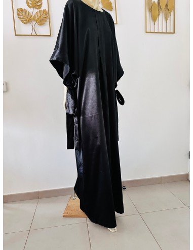 Robe longue en soie noir - Robe de soirée style Boubou vente chaude votre 