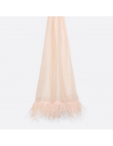 WOOL SILK STOLE - LYRIC NUDE PINK à prix réduit toute l'année