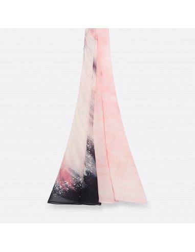 SILK MUSLIN STOLE - EDGAR POWDER PINK de pas cher