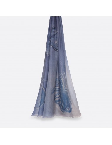 CASHMERE STOLE - FLORE BLUE Profitez des Offres !