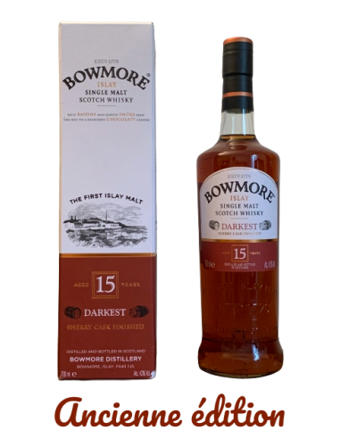 Bowmore, 15 ans Darkest Sherry Cask Finished, 70cl Profitez des Offres !