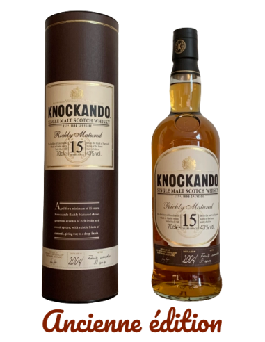 Knockando, 15 ans Richly Matured 2004, 70cl s'inspire de l'anatomie humaine