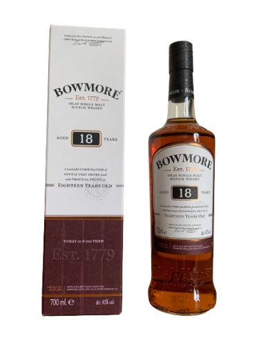 Bowmore, 18 ans, 70cl livraison et retour toujours gratuits