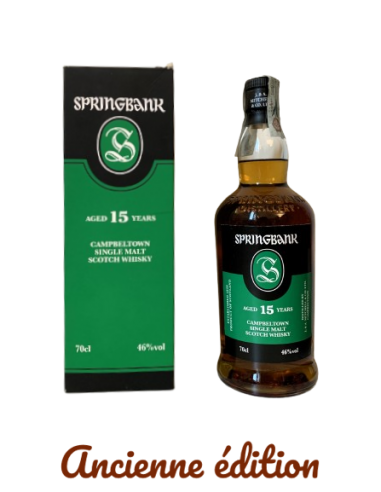 Springbank, 15 ans embouteillage 2018, 70cl la chaussure