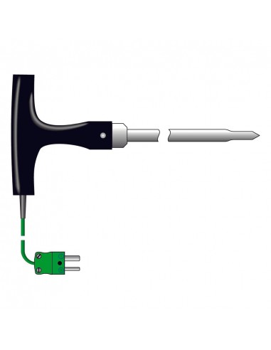 Sonde de température à piquer en forme de T - asphalte ou agro-alimentaire soldes