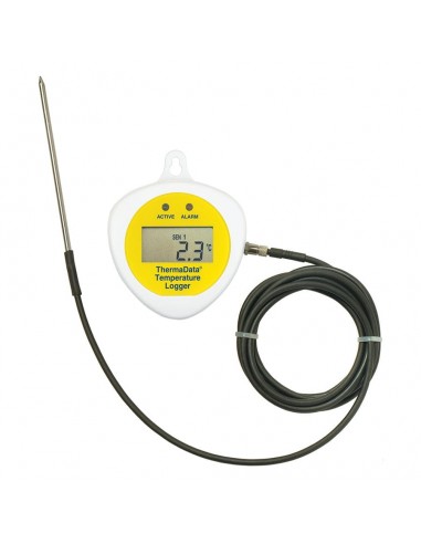 Enregistreur ThermaData® TDC avec sonde interne/externe rembourrage situé sous